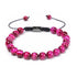 Armband roter korund perlen 8mm uniqal